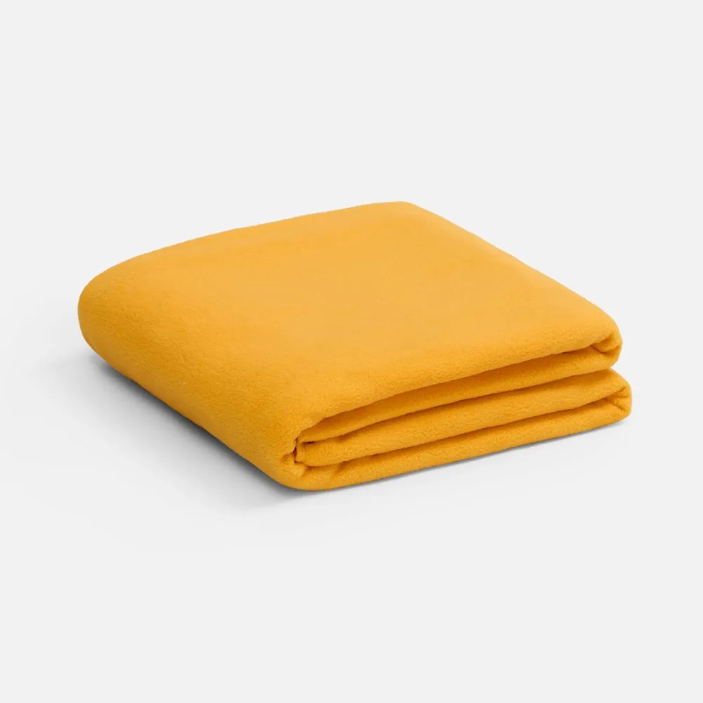 Флисовый плед Warm&Peace XL, желтый