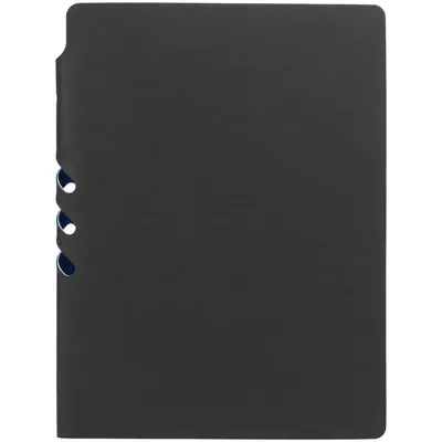 Ежедневник Flexpen Black, недатированный, черный с синим — фото 4