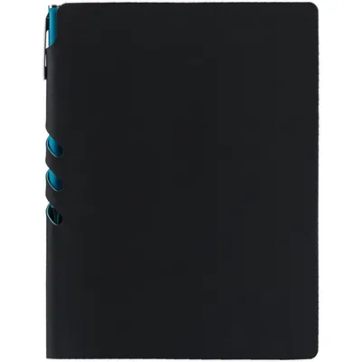 Ежедневник Flexpen Black, недатированный, черный с бирюзовым — фото 4