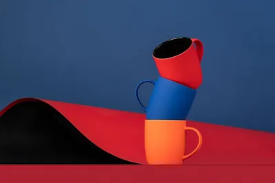 Кружка Surprise Touch Black с покрытием софт-тач, синяя — фото 3