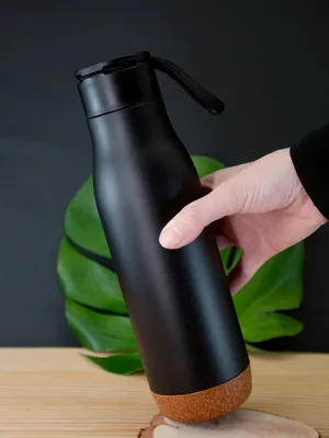 Термобутылка Steady, черная — фото 7
