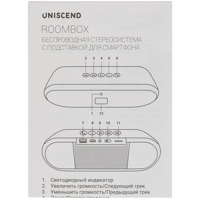 Беспроводная стереоколонка Uniscend Roombox, черная — фото 13