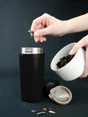 Термостакан с ситечком No Leak Infuser, черный — фото 8
