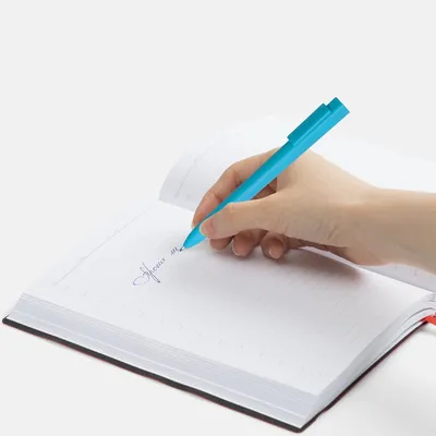 Ручка шариковая Swiper SQ Soft Touch, голубая — фото 4
