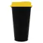 Стакан с крышкой Color Cap Black, черный с желтым