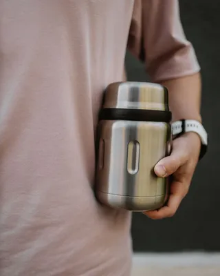 Термос для еды Jerrycan 700, вакуумный, стальной матовый — фото 10