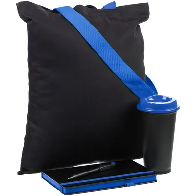 Набор Velours Bag, черный с синим — фото 1