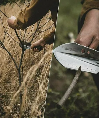 Многофункциональная ручная лопата Hike and Dig, серебристая — фото 4