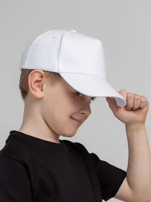 Бейсболка детская Standard Kids, белая — фото 7