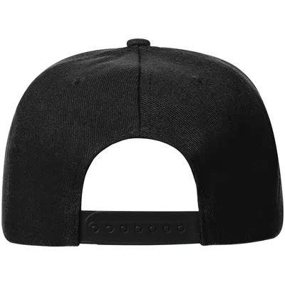 Бейсболка Snapback с прямым козырьком, черная — фото 3