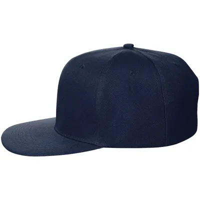 Бейсболка Snapback с прямым козырьком, темно-синяя — фото 2