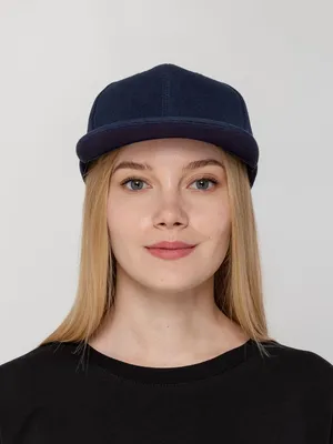 Бейсболка Snapback с прямым козырьком, темно-синяя — фото 4