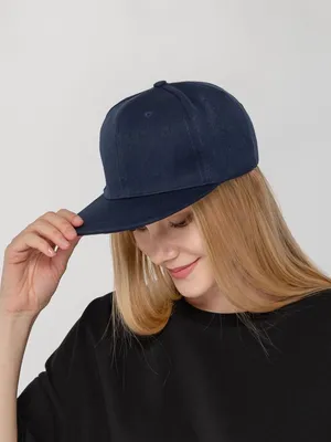 Бейсболка Snapback с прямым козырьком, темно-синяя — фото 5