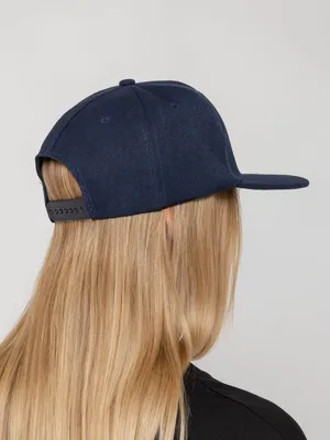 Бейсболка Snapback с прямым козырьком, темно-синяя — фото 6