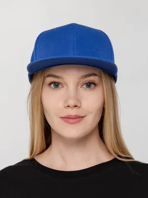 Бейсболка Snapback с прямым козырьком, ярко-синяя — фото 4