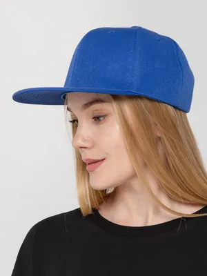 Бейсболка Snapback с прямым козырьком, ярко-синяя — фото 5