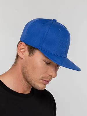 Бейсболка Snapback с прямым козырьком, ярко-синяя — фото 7