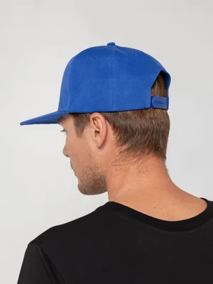 Бейсболка Snapback с прямым козырьком, ярко-синяя — фото 8