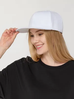 Бейсболка Snapback с прямым козырьком, белая — фото 4