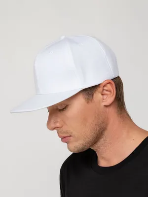 Бейсболка Snapback с прямым козырьком, белая — фото 7