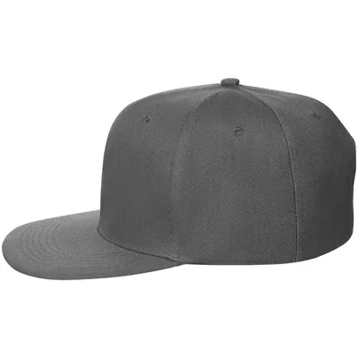Бейсболка Snapback с прямым козырьком, серая — фото 2