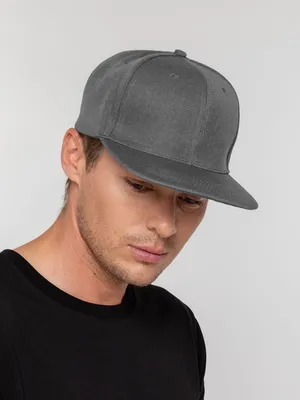 Бейсболка Snapback с прямым козырьком, серая — фото 4