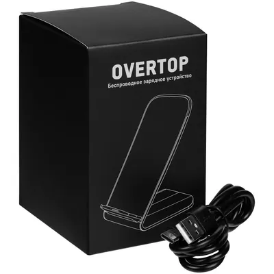Беспроводное зарядное устройство с быстрой зарядкой Overtop, черное — фото 8