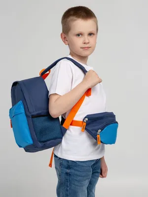 Поясная сумка детская Kiddo, синяя с голубым — фото 5