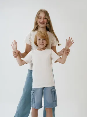 Футболка детская T-Bolka Kids, молочно-белая — фото 9