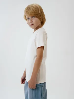 Футболка детская T-Bolka Kids, молочно-белая — фото 7