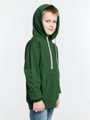 Толстовка с капюшоном детская Kirenga Kids, темно-зеленая — фото 8