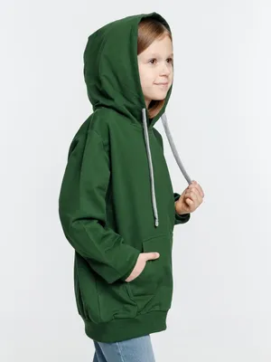 Толстовка с капюшоном детская Kirenga Kids, темно-зеленая — фото 5