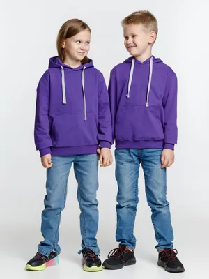 Толстовка с капюшоном детская Kirenga Kids, фиолетовая — фото 9