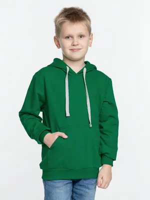 Толстовка с капюшоном детская Kirenga Kids, зеленая — фото 3