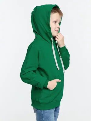 Толстовка с капюшоном детская Kirenga Kids, зеленая — фото 4