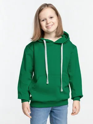Толстовка с капюшоном детская Kirenga Kids, зеленая — фото 6