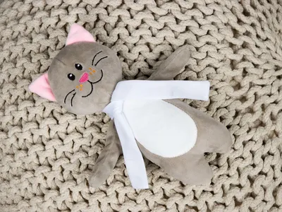 Мягкая игрушка Beastie Toys, котик с белым шарфом — фото 4