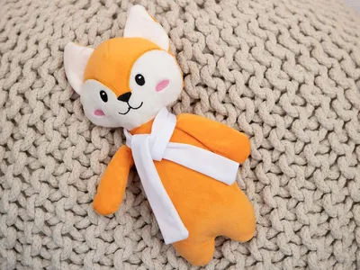 Мягкая игрушка Beastie Toys, лисенок с белым шарфом — фото 5