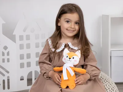 Мягкая игрушка Beastie Toys, лисенок с белым шарфом — фото 6