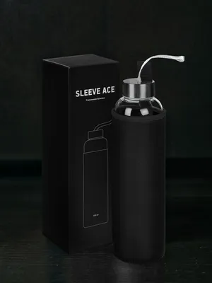 Бутылка для воды Sleeve Ace, черная — фото 6