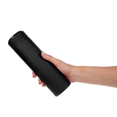 Смарт-бутылка с заменяемой батарейкой Long Therm Soft Touch, черная — фото 7