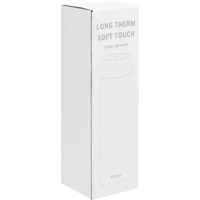 Смарт-бутылка с заменяемой батарейкой Long Therm Soft Touch, черная — фото 10
