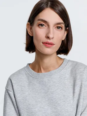 Свитшот унисекс Delta, серый меланж — фото 8