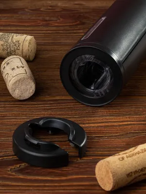 Электрический штопор с ножом для фольги Wine Crime, черный — фото 4