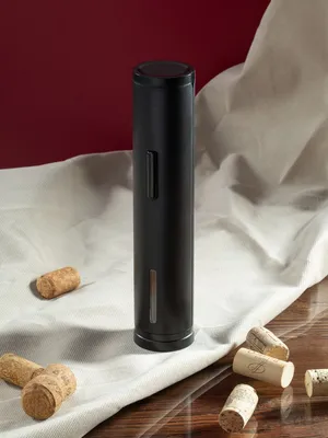 Электрический штопор с ножом для фольги Wine Crime, черный — фото 3