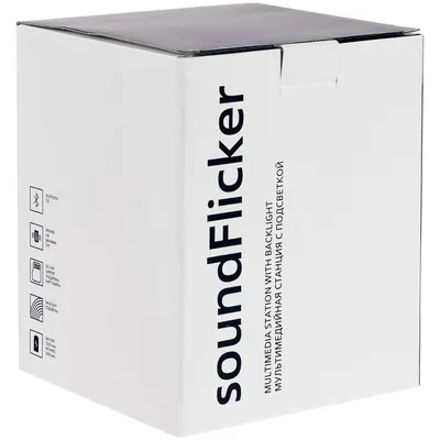 Беспроводная колонка с подсветкой soundFlicker, черная — фото 7