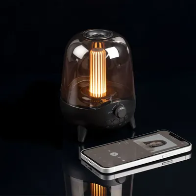 Беспроводная колонка с подсветкой soundFlicker, черная — фото 8