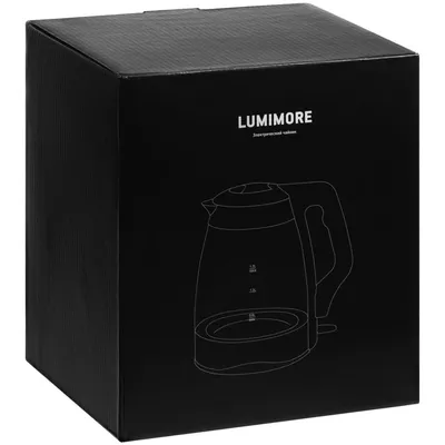 Электрический чайник Lumimore, стеклянный, серебристо-черный — фото 8