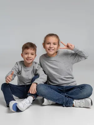 Свитшот детский Toima Kids 2.0, серый меланж — фото 11