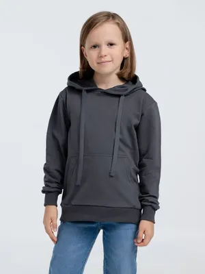 Худи детское Kirenga Kids 2.0, темно-серое (графит) — фото 6